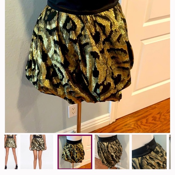 Zara Metallalic Thread mini skirt - Picture 2 of 6